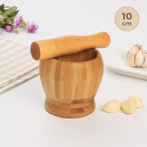 Mortier et Pilon en Bambou Naturel 10 cm