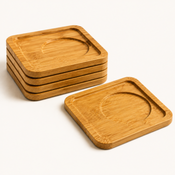 Sous-tasses carrées bambou