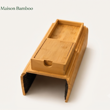 Plateau accoudoir de canapé en bambou